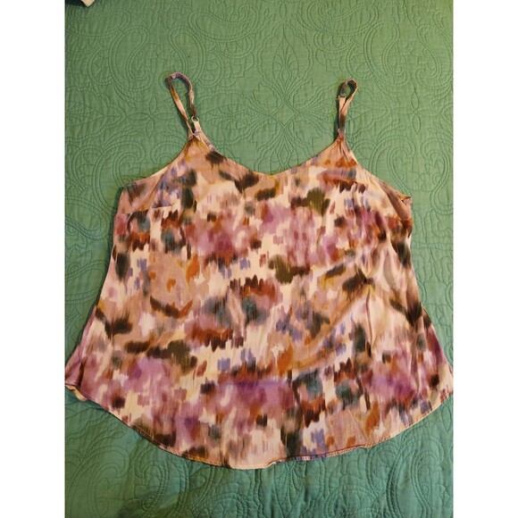 Torrid Size 1(14/16)Floral Watercolor Ava Challis Boho Sleeveless Tank Top Cami - Picture 4 of 9